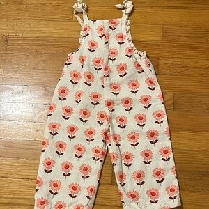Zara Kids Overalls with Pink Floral Design